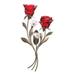 Roses Candle Wall Sconce - 15.5" - Red and White