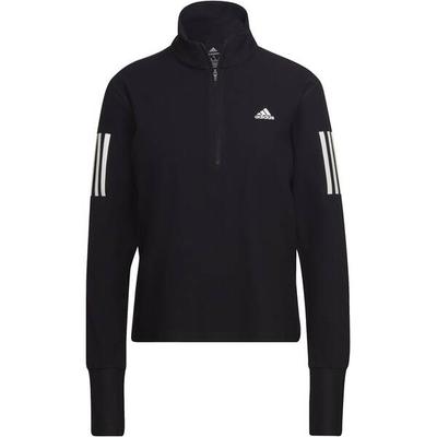 ADIDAS Damen Sweatshirt Own the Run 1/2 Zip Running, Größe L in Schwarz