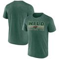 Men's Fanatics Branded Heathered Green Minnesota Wild Prodigy Performance T-Shirt