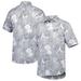 Men's Tommy Bahama Gray Philadelphia Eagles Coconut Point Playa Floral Camp IslandZone Button-Up Shirt