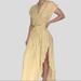 Free People Dresses | Free People Slit Maxi Dress | Color: Yellow | Size: S