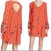 Free People Dresses | Free People Oxford Coral Embroidered Dress | Color: Orange | Size: Xs