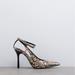 Zara Shoes | Brand New Zara Animal Print Multi Color High Heel Ankle Strap Size 41 | Color: Brown/Tan | Size: 41