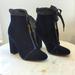 Zara Shoes | Blue Velvet Boots Eusz36 | Color: Blue/Gold | Size: 36eu