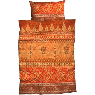 Bettwäsche CASATEX "Indi", orange (terrakotta), B/L: 155cm x 220cm, , Biber, B/L: 40cm x 80cm, Biber, Obermaterial: 100% Baumwolle, Bettwäsche, romantisch, orientalisch, weich und gemütlich Image