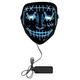 Boland 72255 - LED-Maske Killer Smile, Blau, Batteriebetrieb, 2x AA, LED-Licht, Gesichtsmaske, Accessoire, Halloween, Karneval, Mottoparty