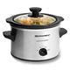 Elite Gourmet MST-250XS# 1,5 Liter Elektro-Slow Cooker Keramiktopf, einstellbare Temperatur, Kontrollleuchte, antihaftbeschichtet, spülmaschinenfest, Vorspeisen, Saucen, Suppen, Braten, Edelstahl