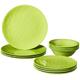 Certified International Melamine 12 pc Dinnerware Set, Service for 4, Green