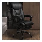 DXIUMZHP Office Chair With Foot Rest Durable Soft Leather Executive Chairs, Rotation Lift Tilt Managerial Chairs, Learning Game Computer Chair, Bearing 150KG (Color : Black, Size : 64-115cm)
