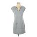 Kensie Casual Dress - Mini: Gray Print Dresses - Women's Size Small