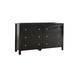 Glory Furniture Burlington 6 Drawer 58" W Dresser Wood in Black | 34 H x 58 W x 17 D in | Wayfair G2450-D