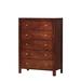 Glory Furniture Burlington 17" Wide Dresser Wood in Brown | 48 H x 17 W x 34 D in | Wayfair G2400-CH