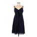 Velvet Casual Dress - Slip dress: Blue Dresses - Women's Size 1