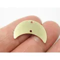 Connecteur de boucle d'oreille Phase de lune breloque en laiton accessoires de boucle d'oreille