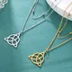 Dawapara-collier Double couche symbole Triquetra amulette de Protection amour honneur cadeau