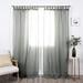 Aurora Home Textured Faux Linen Tie Top Curtain Panel Pair - 84" & 96"