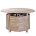 Thatcher Driftwood Round Aluminum LPG Fire Pit - N/A