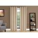 Curtain Panel, 2pcs Set, 54"W X 95"L, Room Darkening, Grommet, Living Room, Bedroom, Kitchen, Micro Suede, Polyester, Beige