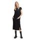 Cartoon Damen Casual-Kleid mit Taschen Schwarz,38