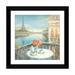 Ophelia & Co. Morning on the Seine Painting Print on Wrapped Canvas Paper, Cotton in Blue/Gray/Green | 24" H x 24" W x 1" D | Wayfair