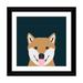 East Urban Home Shiba Inu Graphic Art on Wrapped Canvas Paper, Cotton in Black/Blue/Green | 24 H x 16 W x 1 D in | Wayfair