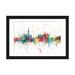 East Urban Home Rainbow Splash Skyline Series: Dubai, UAE Painting Print on Wrapped Canvas Paper/Metal in Blue/Green/White | 24 H x 32 W in | Wayfair