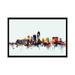 East Urban Home Skyline Series: Indianapolis, Indiana, USA on Painting Print on Wrapped Canvas Metal in Blue | 40 H x 60 W in | Wayfair