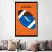 East Urban Home 'The Waterboy Minimal Movie Poster' Vintage Advertisement on Wrapped Canvas in Blue/Orange | 60" H x 40" W x 1.5" D | Wayfair