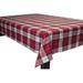 Gracie Oaks Comfy Plaid 95% Cotton 5% Lurex Tablecloth 70" Round Cotton in Black/Gray/Red | 102 W x 60 D in | Wayfair