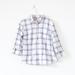 American Eagle Outfitters Tops | American Eagle Sheer Plaid Button Up Woven Dress Shirt | Color: Pink/White | Size: 0