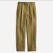 J. Crew Pants & Jumpsuits | J. Crew Women’s Linen Cupro Pleated Trousers | Color: Green | Size: 24plus