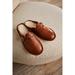 Free People Shoes | Free People Benson Dual Insert Leather Buckle Mules Clogs Slip Ons Faux Fur Tan | Color: Tan | Size: 37