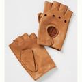 Anthropologie Accessories | Fingerless Leather Gloves In Tan Color Size Large | Color: Tan | Size: Large