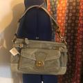 Coach Bags | Coach New Clay Blue Grey Distressed Look Leather Shoulder Bag New With Tags | Color: Blue/Gray | Size: Os