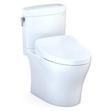 TOTO Aquia® Dual-Flush Elongated Two-Piece Toilet w/ Tornado Flush (Seat Included), Ceramic in White | 30.75 H x 16.5 W x 27.5625 D in | Wayfair