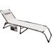 Arlmont & Co. Kadie-Lei Reclining Sun Lounger w/ Cushion Metal | 11.8 H x 23.2 W x 74.8 D in | Outdoor Furniture | Wayfair