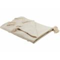 Coperta in cotone boho 130 x 180 cm motivo geometrico beige Guna - Beige