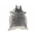 Echtes Kuhfell Teppich mit Haaren Handverlesen Zebra Druck Weiß Schwarz Extra Groß bis 4,5 M2 Ethno Wild Safari 410 Premium Leder Qualität