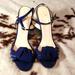 Kate Spade Shoes | Kate Spade Ivana Grosgrain Wedge Sandals - Sz 10 | Color: Blue | Size: 10