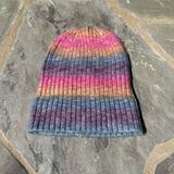 Free People Accessories | Free People-Ombre Stripe Sunset Beanie | Color: Pink/Purple | Size: Os