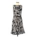 Sandra Darren Casual Dress: Black Print Dresses - Women's Size 6