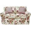 2-Sitzer HOME AFFAIRE "Laura K", weiß (cremeweiß, blumenmuster), B:165cm T:95cm, 100% Baumwolle, Sofas, Geblümtes 2-Sitzer Sofa, creme Weiß, 165 x 95 x 97, Sitzhöhe 53