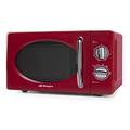 Orbegozo MI 2020 Microwave with 20-Litre Capacity, 6 Levels, Timer up to 30 Minutes, Vintage Design, 700 W Power, Steel, Red