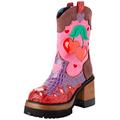 Irregular Choice Damen Cherry Lovin Mode-Stiefel, Rose, 42 EU