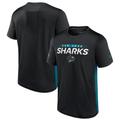 Men's Fanatics Branded Black/Teal San Jose Sharks Authentic Pro Rink Tech T-Shirt