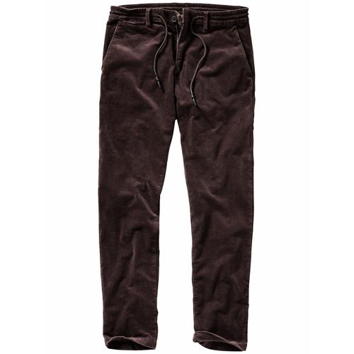 Mey & Edlich Herren Chino-Hose Tapered Fit Braun einfarbig