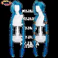 LOL Jinx-Perruque Cosplay Longue Tressée Bleue The adt Cannon Perruques Anime Cheveux Synthétiques