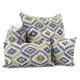 Modern Killim Aztex Shaped Pattern Purple Green Fabric Filled Cushion & Cover - 4 sizes Available - British Handmade - Cushion Cover Only