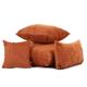 New Soft Luxury Crushed Chenille Orange Fabric Designer Cushion Covers - 4 sizes Available - British Handmade - Cushion Cover Only