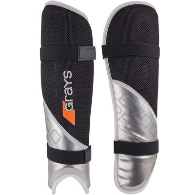 Grays G700 Pro Field Hockey Shinguards Black/Silver